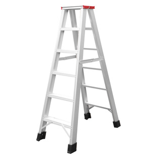 厂家直销加厚可折叠铝合金人字家用铝梯双侧踏板登高梯阁楼梯子