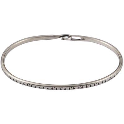 wm暗黑先锋复古细款男女纯银手镯