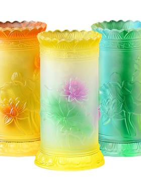 琉璃储香筒 家用竹签香装香桶 供财神放香装香莲花插香存香筒摆件