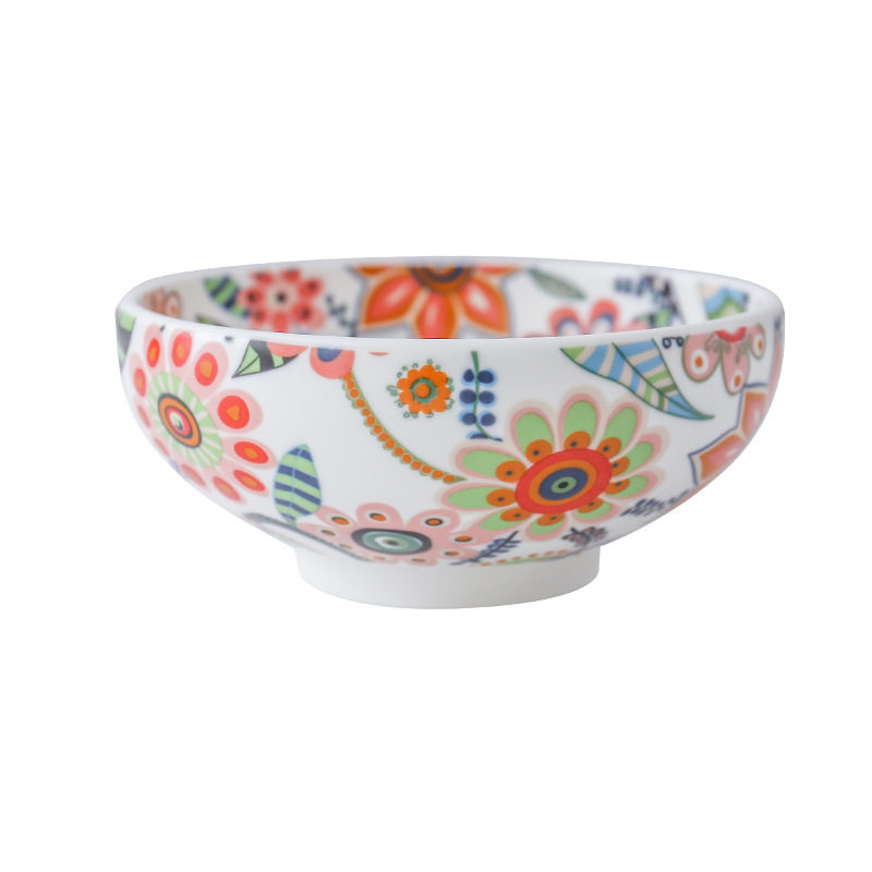 北欧蝶恋花家用创意陶瓷餐具釉中彩饭碗汤碗沙拉碗艺术不规则盘子