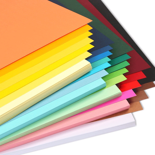 8k彩色卡纸手工幼儿园儿童彩纸画画卡纸八开8开硬卡纸一年级小学生剪纸制作材料黑色白色红色手抄报绘画背景