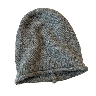 简约高级感灰色针织冷帽女冬季保暖堆堆帽显脸小防寒护耳包头帽子