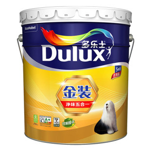 多乐士乳胶漆油漆涂料室内家用自刷墙面漆环保竹炭金装净味五合一
