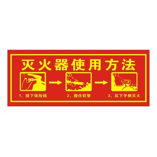 夜光灭火器指示牌消防栓标识牌使用方法说明贴纸有电危险禁烟提示
