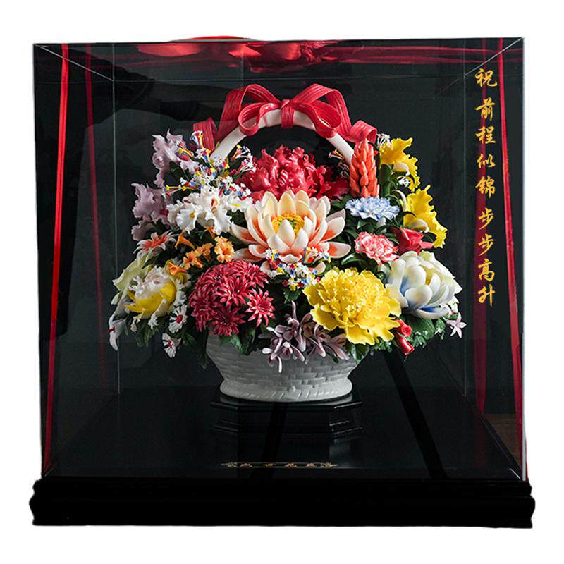 东方泥土陶瓷手工《盛世花篮》