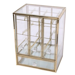 复古玻璃珠宝首饰盒项链架耳环耳钉挂架首饰收纳收拾桌面整理架