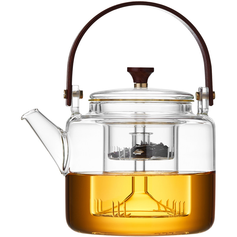 蒸煮茶壶玻璃耐高温烧水壶电陶炉明火可加热白茶煮茶器茶具单壶