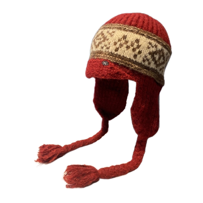 费尔岛风针织雷锋帽子女秋冬季帽