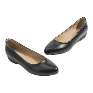 低跟平底通勤软底百搭圆头工作女鞋空乘酒店银行上班公务员面试鞋