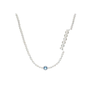 周六福淡水珍珠项链女链坠S925银优雅时尚百搭新年礼物送女友