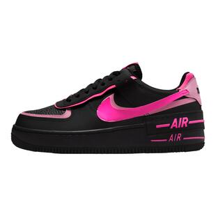 滔搏NIKE耐克AF1空军一号黑粉色双钩运动休闲复古板鞋CI0919-006