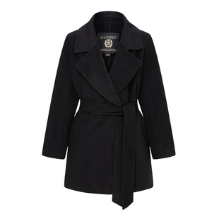 【羊毛+桑蚕丝】Scofield女装休闲双面呢羊毛大衣2025秋冬新品