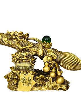 纯黄铜招财文昌笔书桌摆件