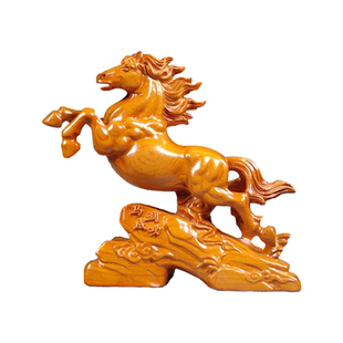 花梨实木马摆件木雕马到成功生肖马客厅装饰开业乔迁红木属马礼品