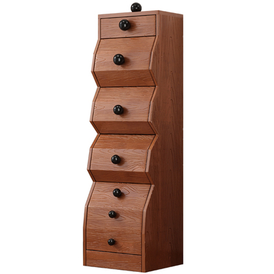 中古风实木五斗柜不规则储物柜沙发边柜网红卧室客厅收纳置物柜子