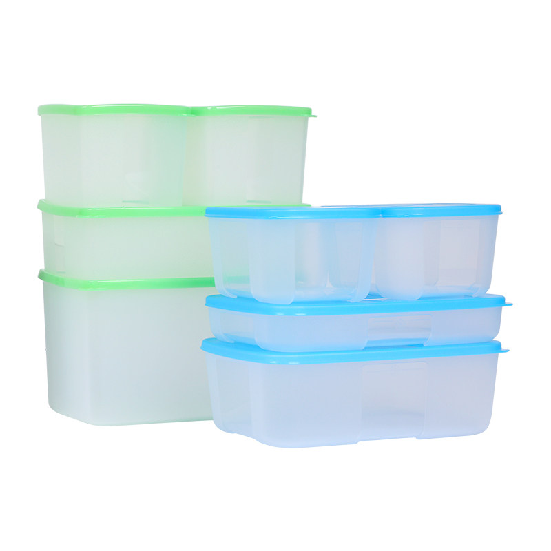 特百惠冰箱保鲜体验8件套食品级塑料密封冷冻冷藏保鲜盒送礼佳品