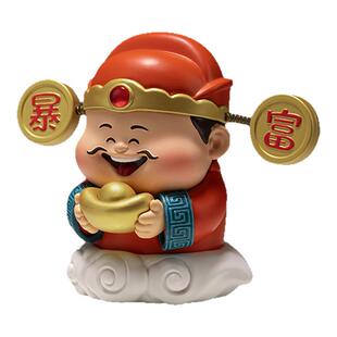 铜师傅欢喜小将《天天暴富》好运车搭广开财路财源滚滚招财摆件