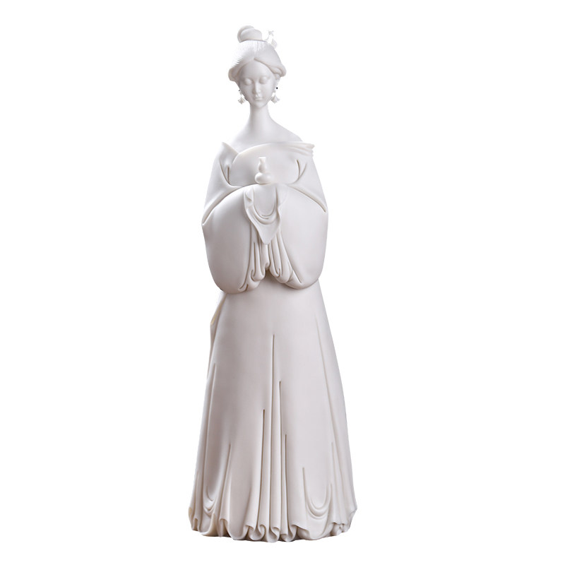陶瓷古典美女福禄平安摆件装饰品