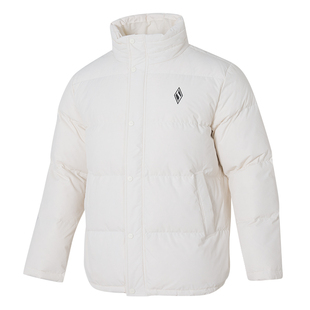 斯凯奇短款羽绒服25冬季新款外套保暖立领棉服男款白色棉袄面包服