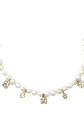 小众淡水珍珠项链女巴洛克气质轻奢颈链2022年新款设计感锁骨链