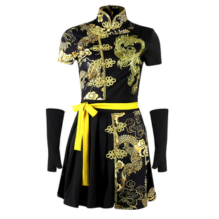 jazz女装跳舞套装中国风复古现代舞服装爵士舞连衣裙ds演出服新款