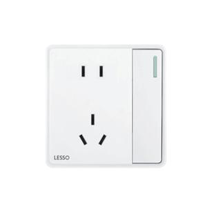 联塑86型墙壁带开关插座暗装10A16A白色大板面板家用五孔单控双控