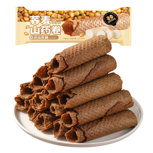 【0添加蔗糖】荞麦山药卷粗粮蛋卷芝麻酥中老年控糖零食糕点整箱