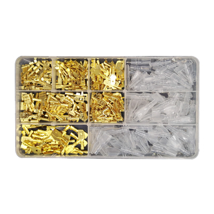 2.8/4.8/6.3MM插簧端子+护套插拔式接线冷压端子连接铜接插件盒装