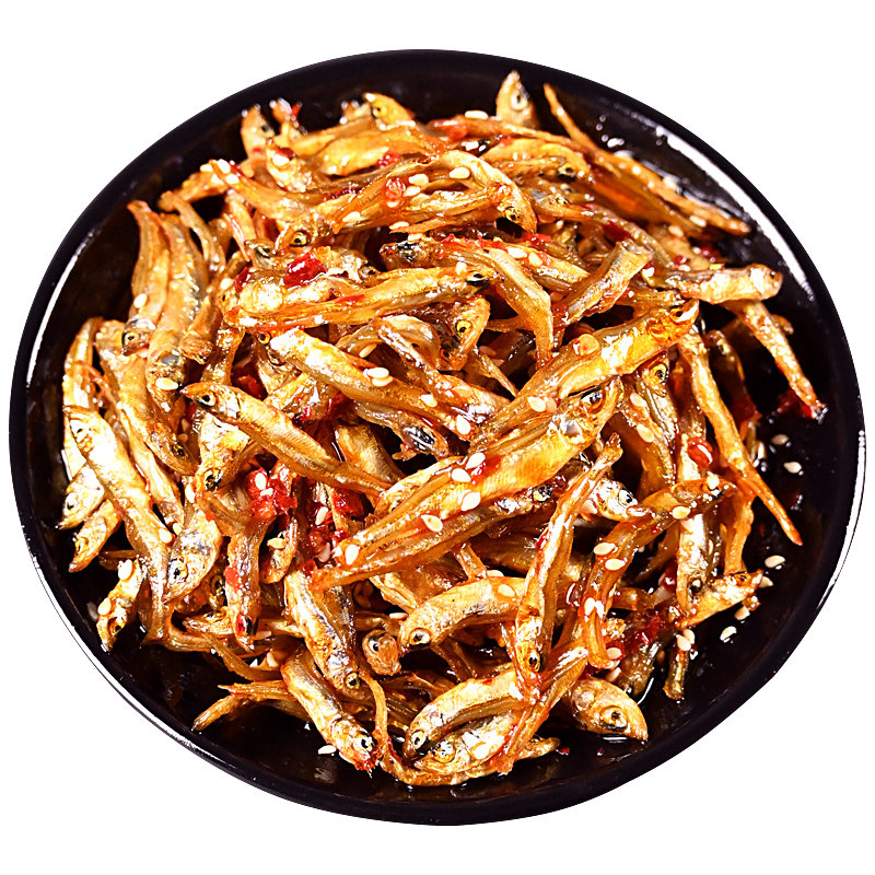 香辣小鱼仔柴火下酒菜零食