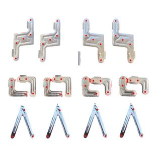 加厚1.5毫米晾衣架配件双杆折叠置地晒衣架固定镀锌 25方管连接片