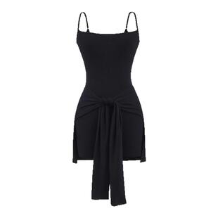 怪力酱 美式辣妹红色连衣短裤女春修身运动吊带一体式瑜伽连体衣