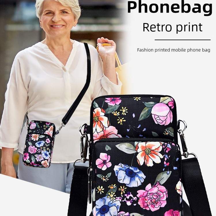 妈妈老年人挂袋手腕手机包女包包斜挎2025新款老人款挂带跳舞防丢