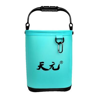 天元EVA折叠打水桶加厚带盖钓鱼桶装水桶活鱼箱方便便携钓鱼用具