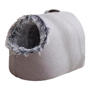 猫管家猫窝冬天保暖加厚全封闭手提拖鞋窝冬季防寒小狗狗洞穴式窝