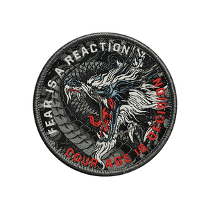 酋长新品龙啸士气章战术魔术贴臂章队徽魔术贴章军迷背包贴章百搭