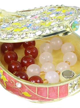 琵琶乐器盒七宝烧珐琅彩绘首饰盒