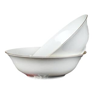 陶瓷大碗汤碗泡面碗大号汤盆金边骨瓷家用餐具酸菜鱼炖菜大碗