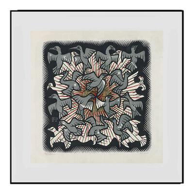 侘寂中古风民宿客厅正方形挂画