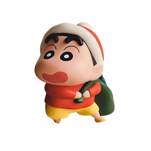 圣诞限定蜡笔小新手办圣诞树小新玩偶摆件卡通创意生日礼物送朋友