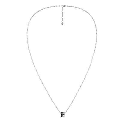 [新年礼物]OINICIO初印沉积系列黑滴胶拼素圈转运项链女情侣颈链