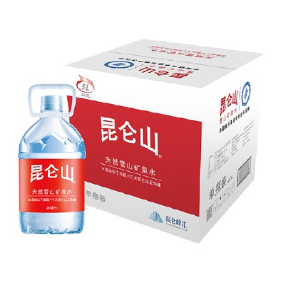 昆仑山饮用天然矿泉水5L×4桶