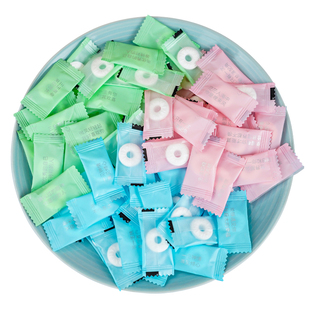 情话薄荷糖清新散装硬糖酒店招待水果味口气喜糖批发圈圈糖糖果