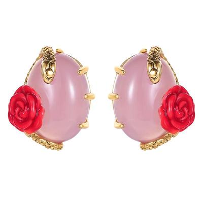 Juicy Grape珐琅原创金蛇项链耳环戒指轻奢气质套装组合节日礼物