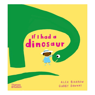 如果我有一只恐龙 英文原版 If I Had A Dinosaur 畅销艺术绘本 英语启蒙 亲子共读 搭女孩与恐龙 小猴子 国王猫 他们都看见一只猫
