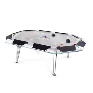 意式豪华大理石筹码桌玻璃绒布高端德州扑克桌子俱乐部娱乐棋牌桌