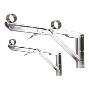 不锈钢晾衣杆支架折叠三角支撑架侧装墙壁固定式晾衣架室内外晾晒