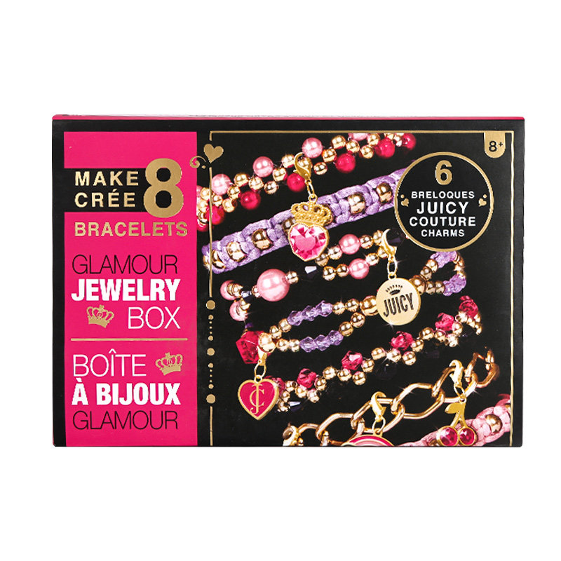 MAKE IT REAL美益睿手链diy儿童串珠玩具juicy女孩礼盒吊坠套装