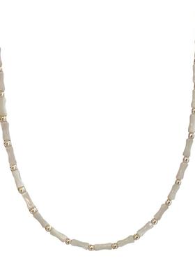 新中式竹节天然石项链