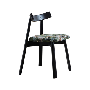 进口白蜡木实木餐椅家用意式极简餐厅酒店商用布艺中古风船桨椅子