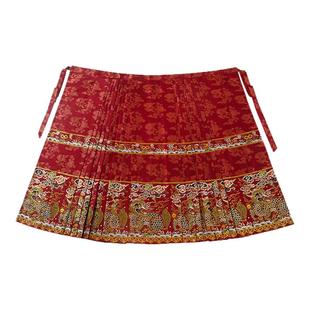 斜塘衣庄【冰麒麟】汉服女新中式飞机袖改良织金妆花明制马面裙冬